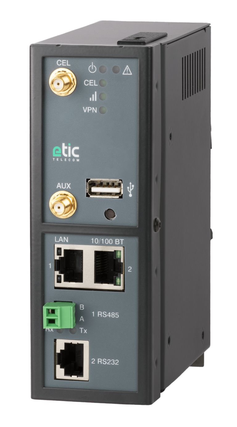 Etic LAN: 2x Ethernet, 1x RS232, 1x RS485 3G, 4G