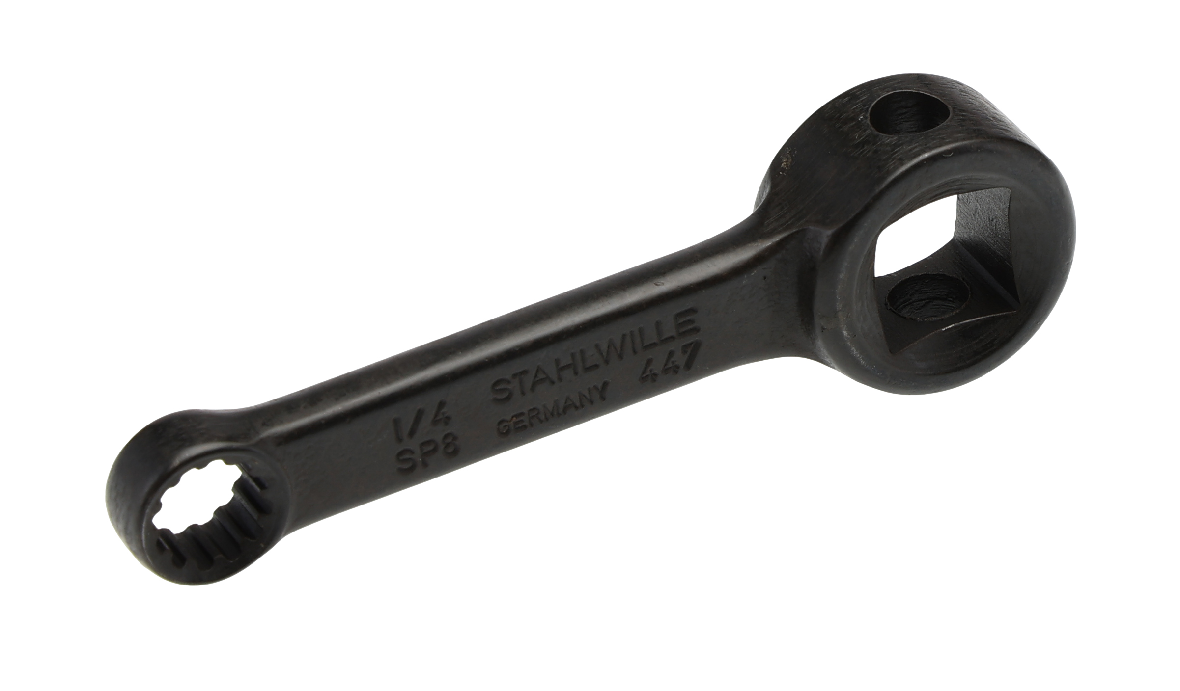 STAHLWILLE 447 series Series Square Spline Drive Adaptor, 50.8 mm, 10.4 x 6 / 19 x 11mm Insert, Gunmetal Finish