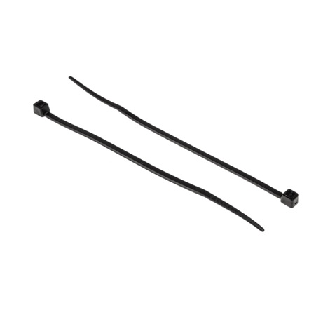 RS PRO Cable Tie, Flame Retardant, 203mm x 4.8 mm, Black Nylon, Pk-250