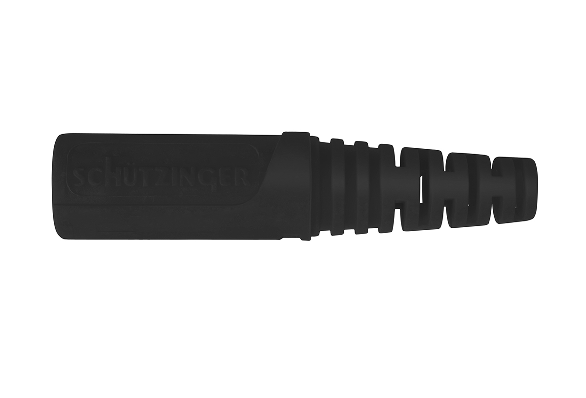 Schutzinger Black Female Banana Coupler, 4 mm Connector, Solder Termination, 32A, 33 V ac, 70V dc, Nickel Plating