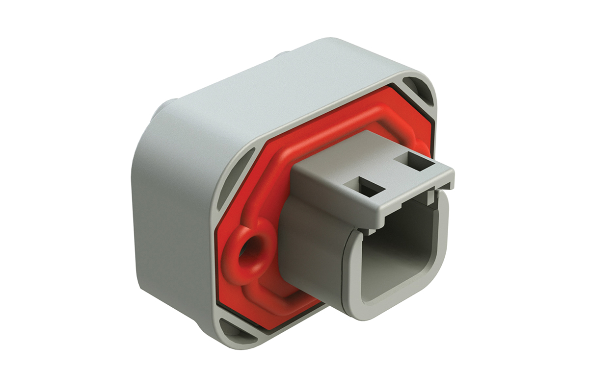 Amphenol Industrial, AT Automotive Connector Plug Grey Flange Mount 2 Way ATM15-2P-BM03