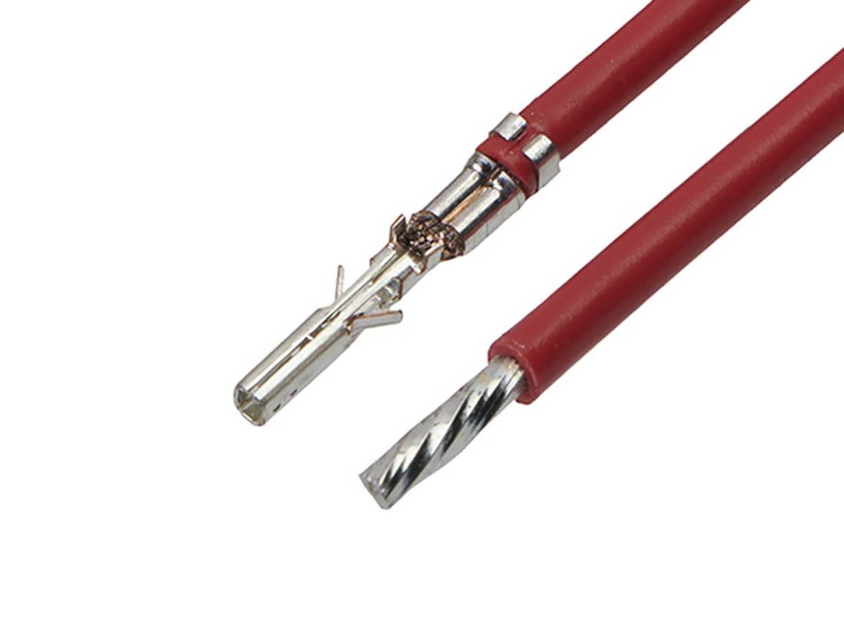 Molex Female Micro-Fit 3.0 to Unterminated Crimped Wire, 150mm, 0.75mm², Red