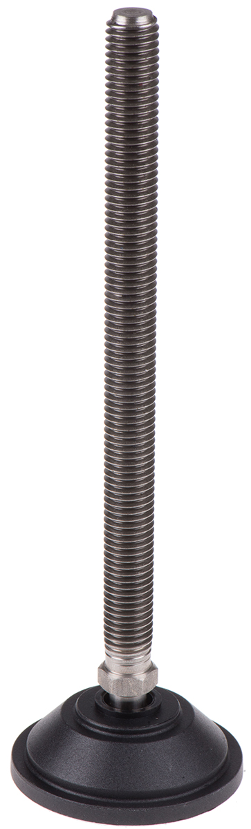 Nu-Tech Engineering M12 PA Reinforced Nylon Adjustable Foot, 600kg Static Load Capacity 10° Tilt Angle