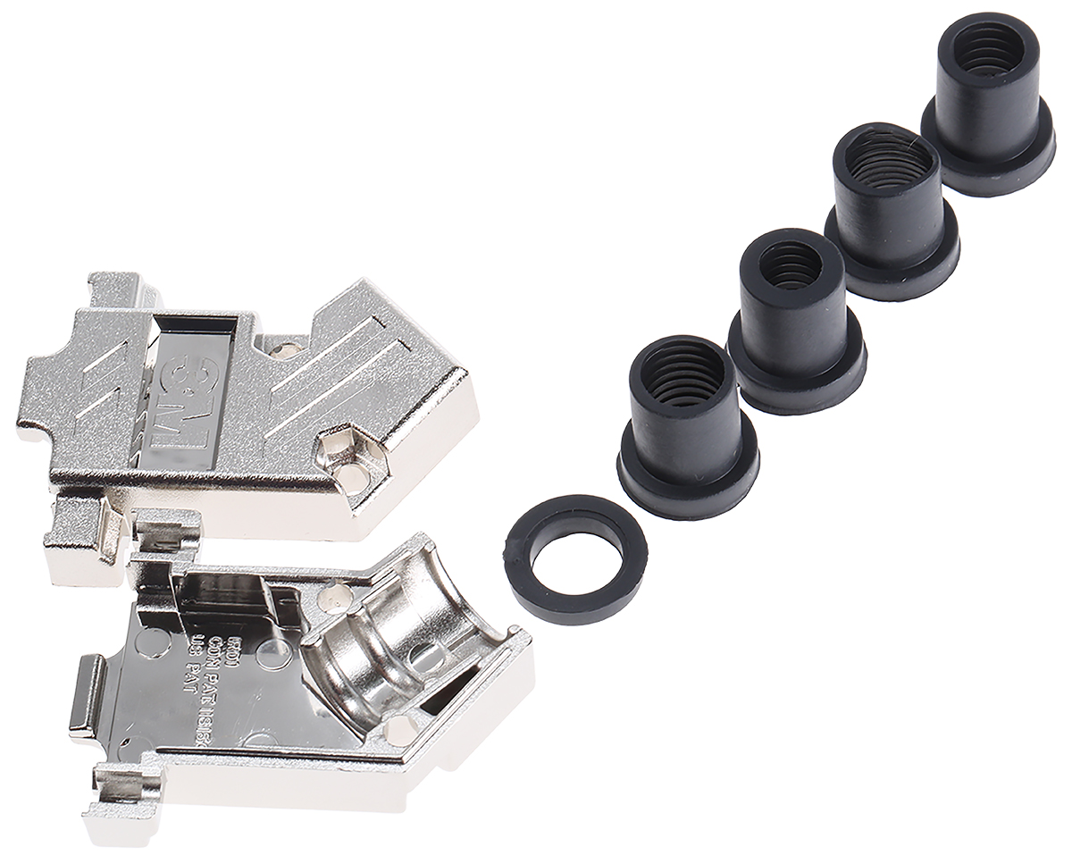 3M 3357 Series ABS Angled D Sub Backshell, 9 Way