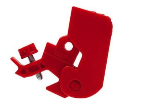ABUS Red 1-Lock ABS Universal Circuit Breaker Lockout, 6.5mm Shackle, 53mm Attachment