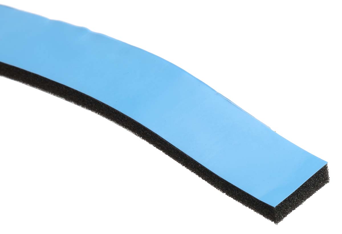 RS PRO Black Foam Tape, 12.0mm x 31.0m, 3.20mm Thick