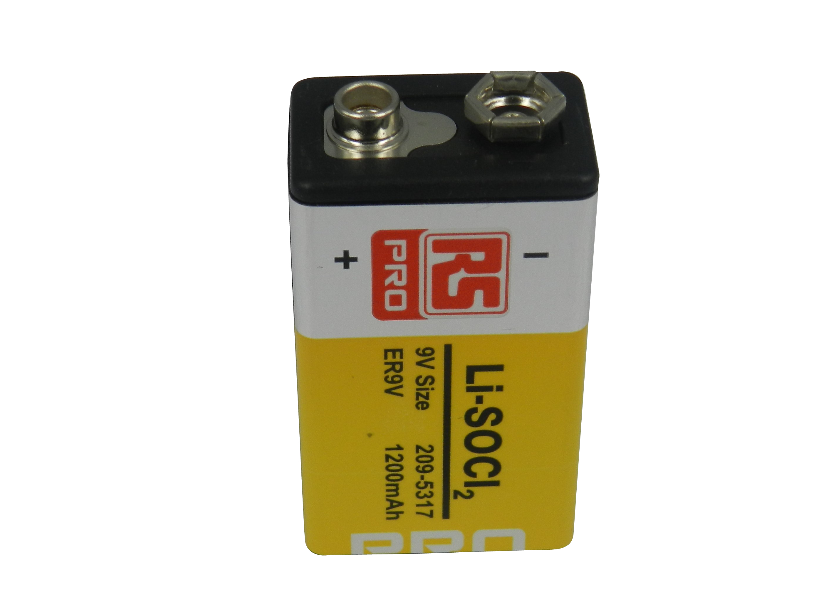 RS PRO Lithium Thionyl Chloride 9V Battery 9V