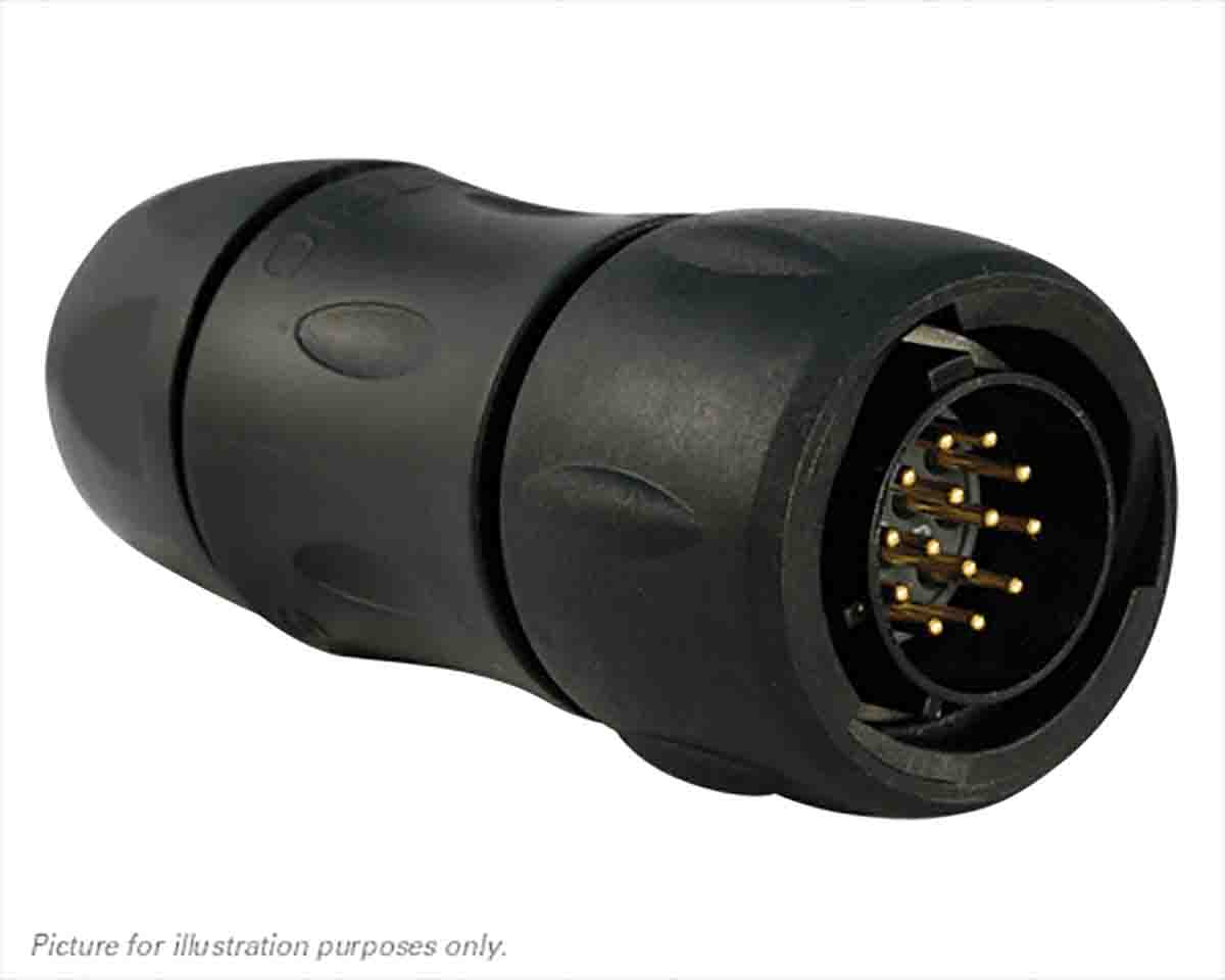 Souriau Sunbank by Eaton, UTS 14 Way Cable Mount MIL Spec Circular Connector Plug, Pin Contacts,Shell Size 12, Bayonet,