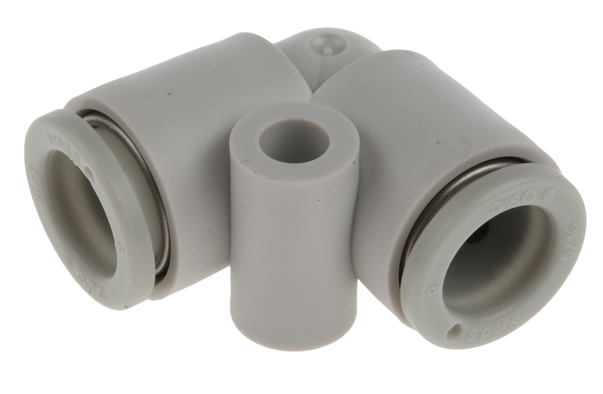 SMC KQ2 Series Elbow Tube-toTube Adaptor, Push In 8 mm to Push In 8 mm, Tube-to-Tube Connection Style