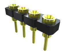 Samtec SL Series Straight Through Hole Mount PCB Socket, 14-Contact, 1-Row, 2.54mm Pitch, Solder Termination