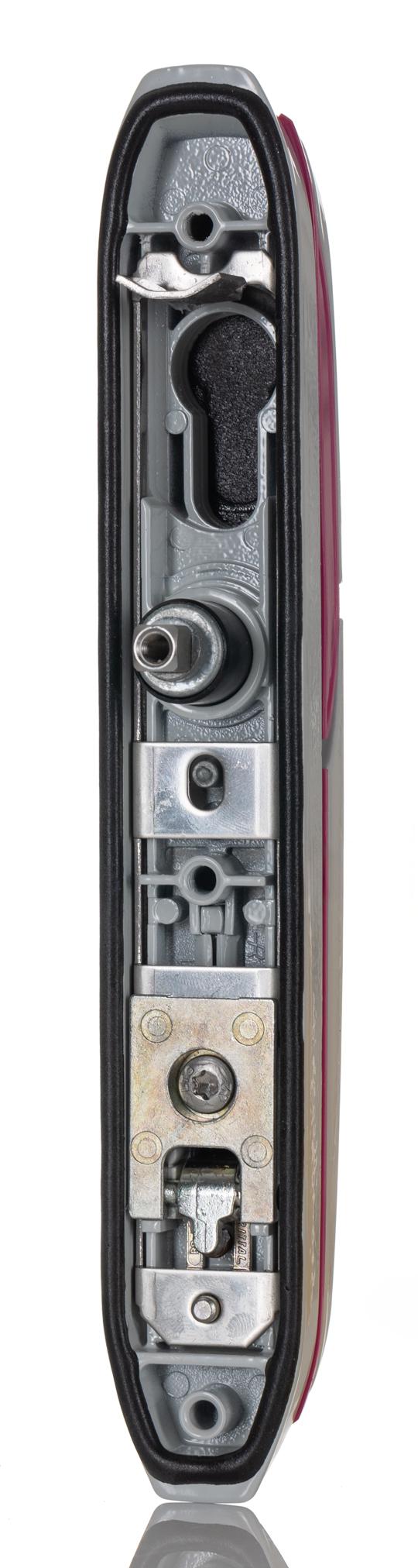 Rittal Grey Die Cast Zinc Locking Handle, Flush Face