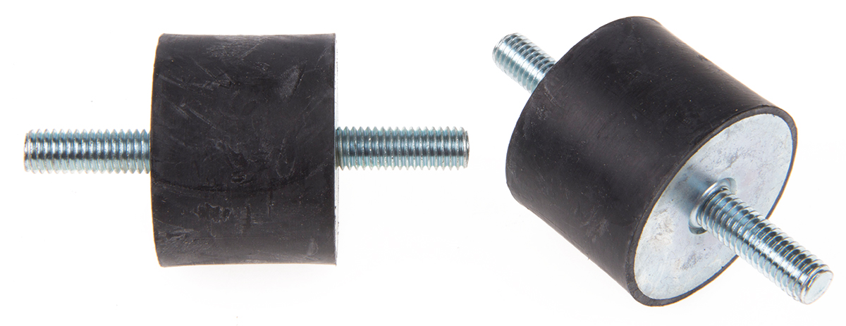 FIBET M8 Anti Vibration Mount, Male to Male Bobbin with 201kg Compression Load