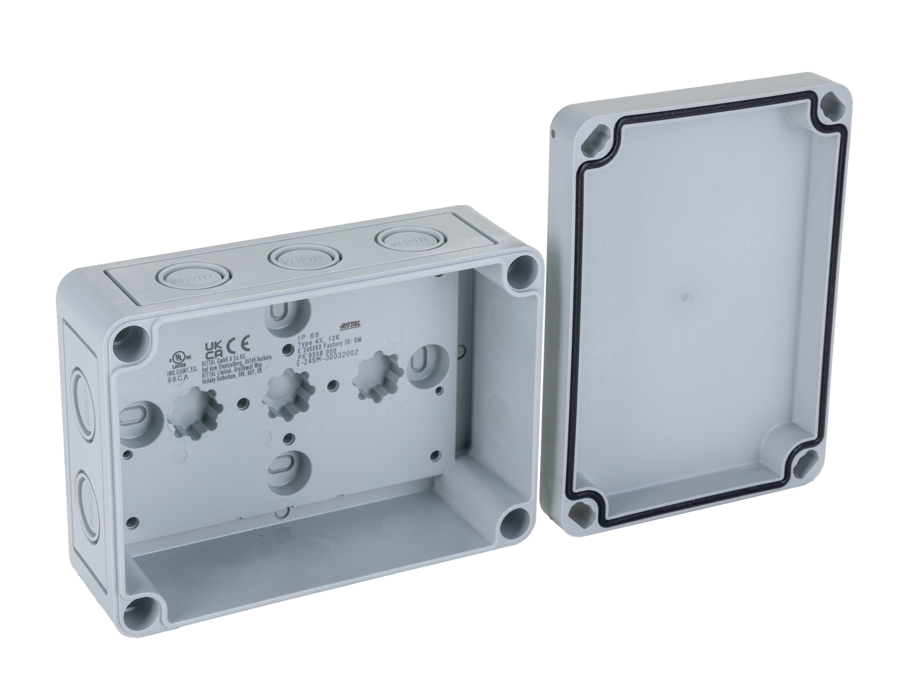 Rittal PK Series Plastic Wall Box, IP66, 94 mm x 130 mm x 57mm