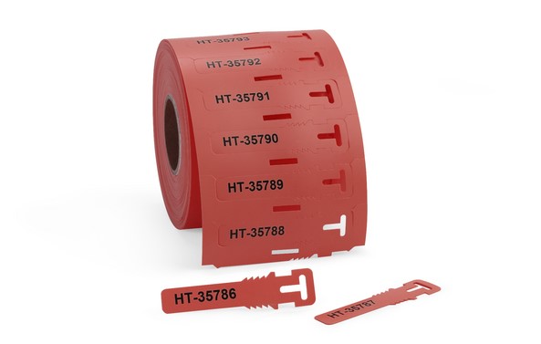 HellermannTyton TAGPU Tag Cable Marker, Red, for Cable Bundle, 556-80587 TAGPU12X74-LOOP-PUR-RD