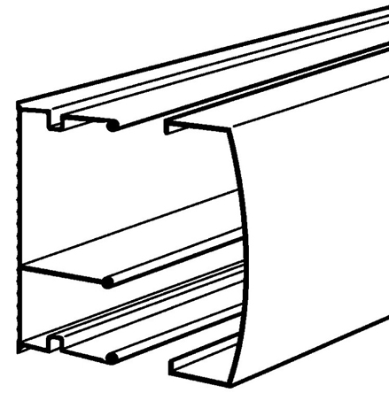 Planet-Wattohm Keva White Mini Trunking - Closed Slot, W50 mm x D20mm, L2m, PVC