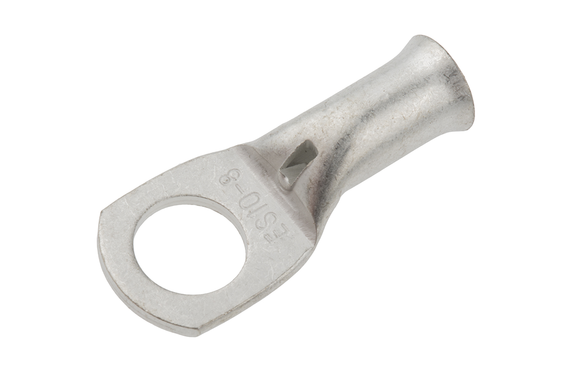 RS PRO Uninsulated Ring Terminal, 8mm Stud Size, 10mm² to 10mm² Wire Size, Natural