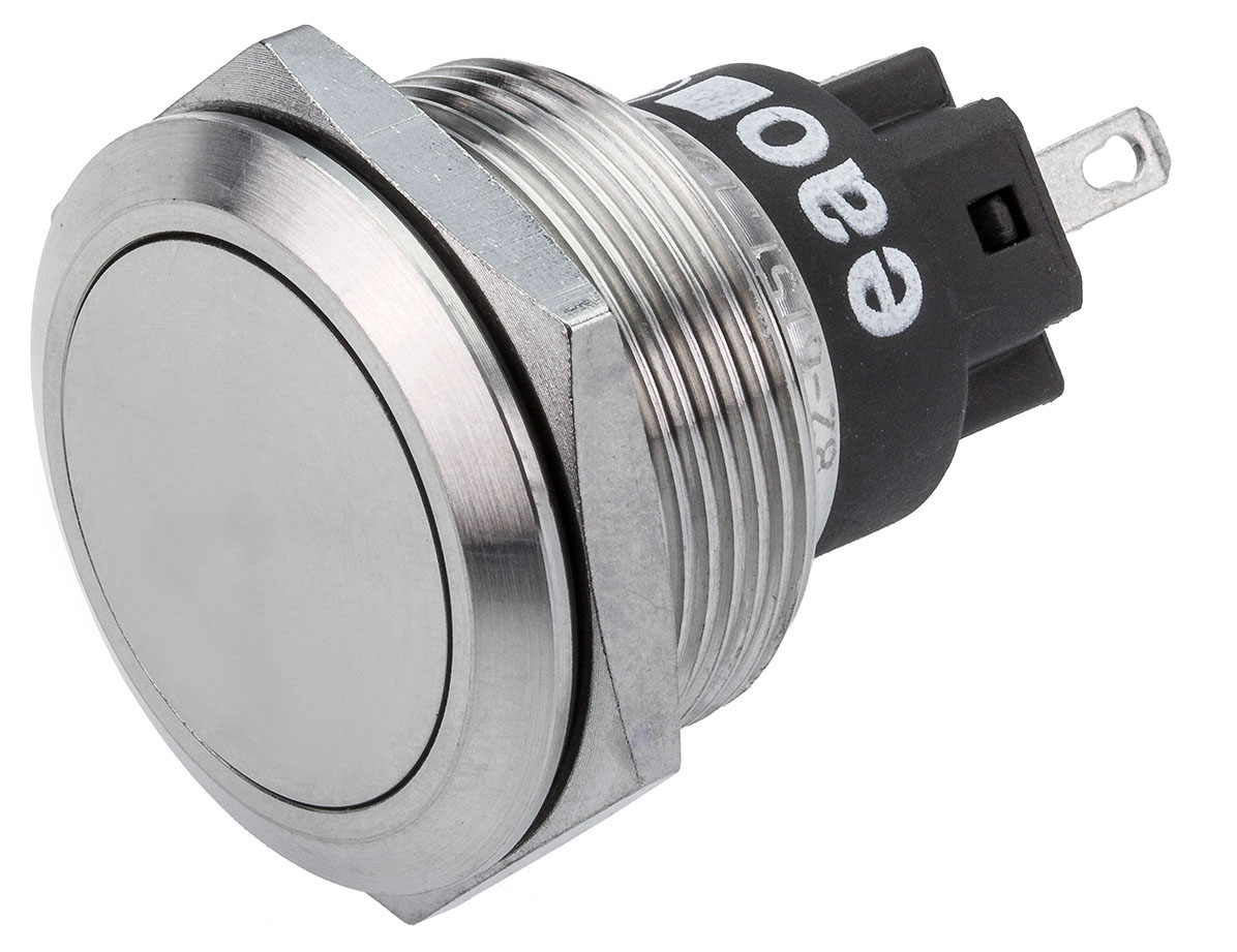 EAO 82 Series Push Button Switch, Latching, Panel Mount, 22.3mm Cutout, SPDT, 240V, IP65, IP67