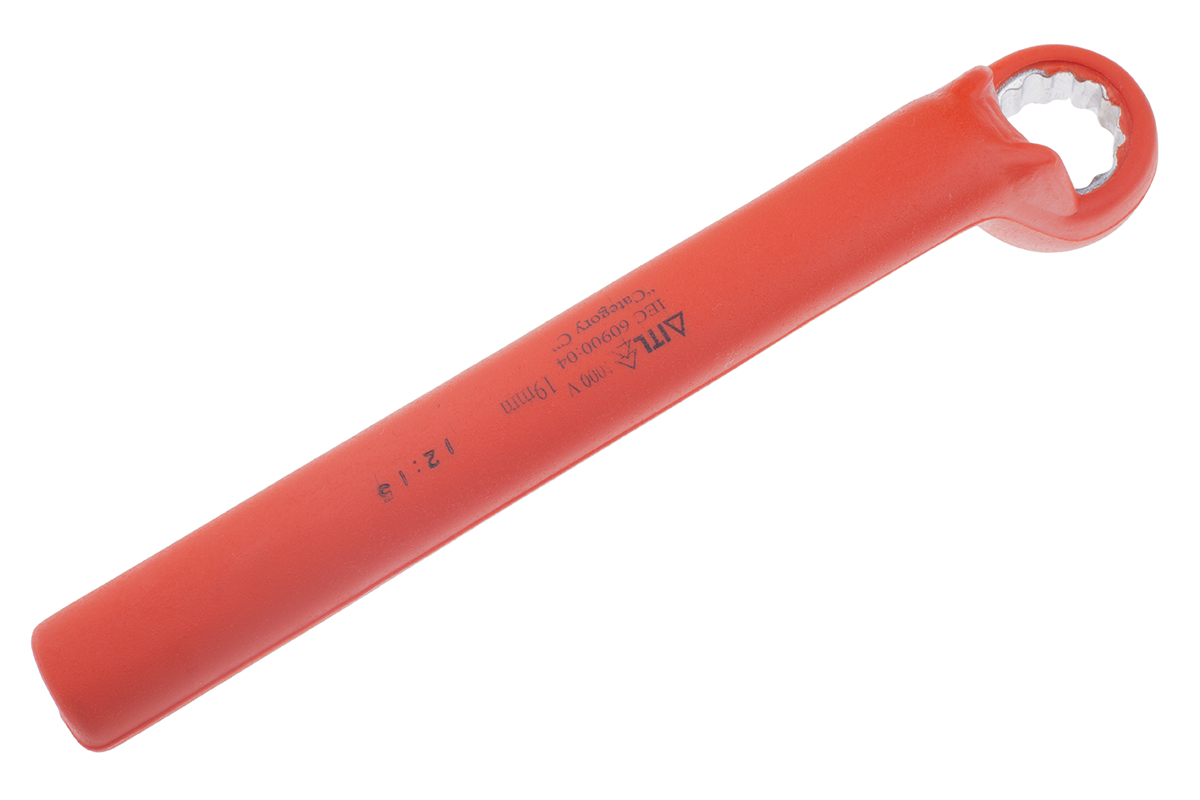ITL Insulated Tools Ltd Offset Ring Spanner, 19mm, Metric, 210 mm Overall, VDE/1000V