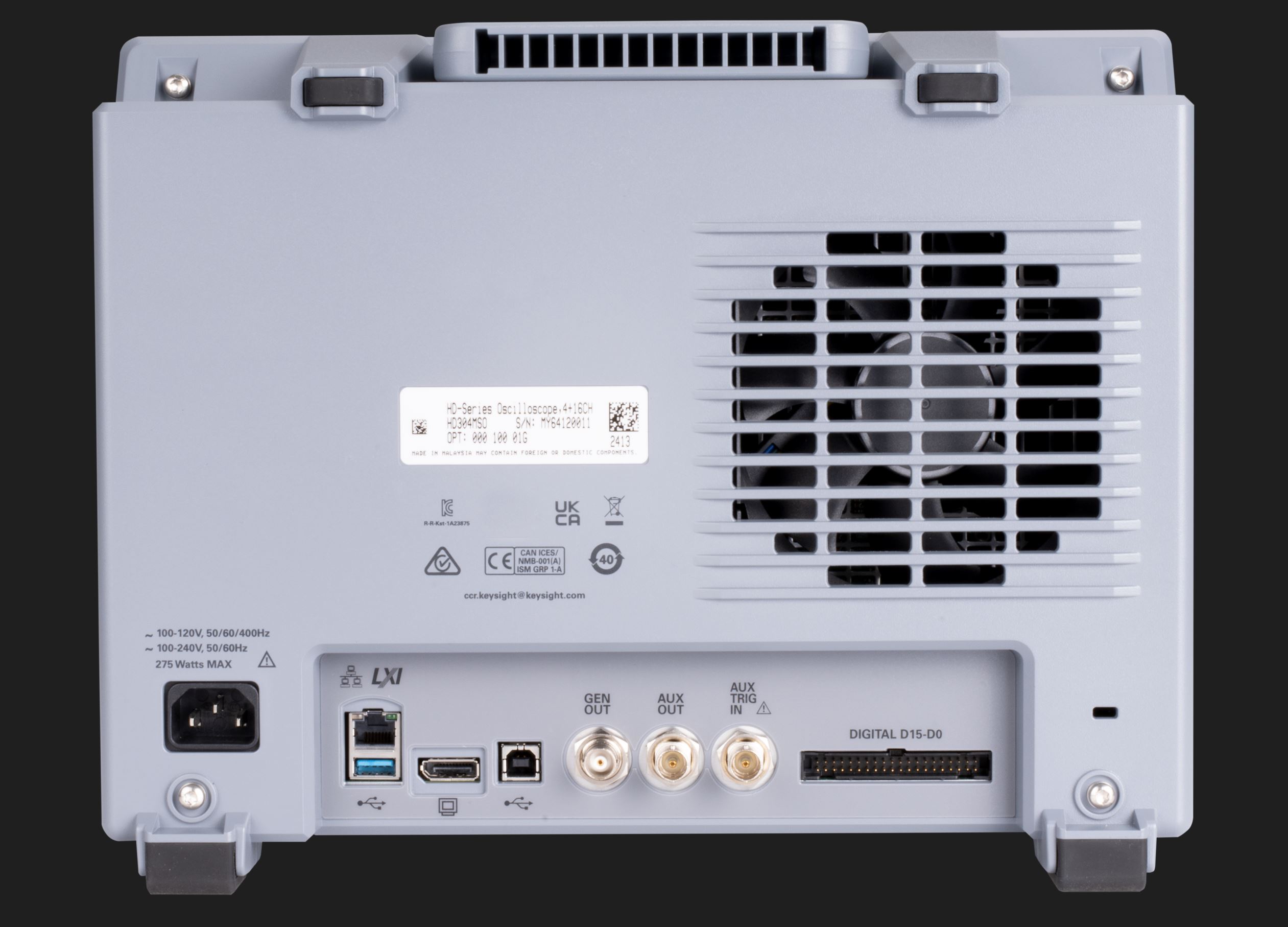 Keysight Technologies HD304MSO-500 HD3 Series, 500MHz Bench Oscilloscope, 4 Analogue Channels, 16 Digital Channels
