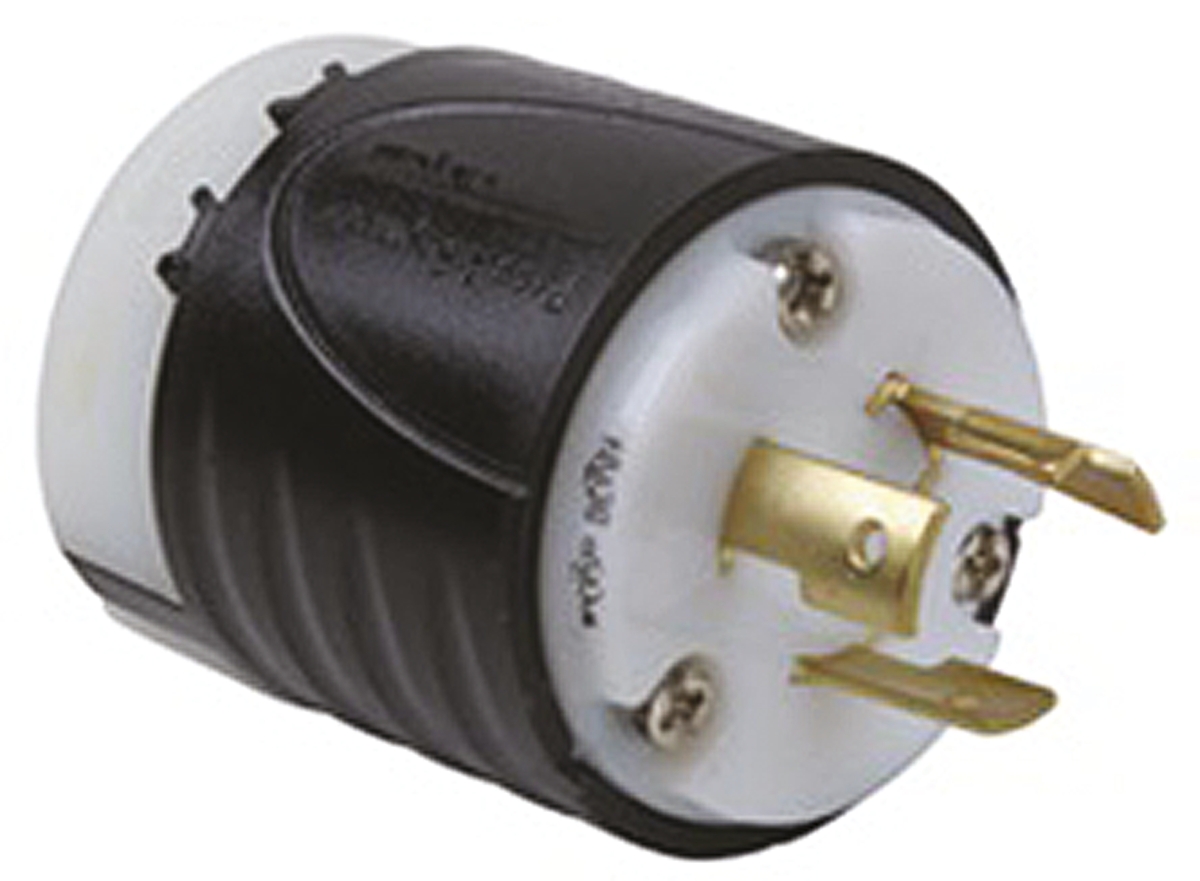 PASS & SEYMOUR USA Mains Plug, 20A Black, White, Cable Mount Nylon Screw, 250 V