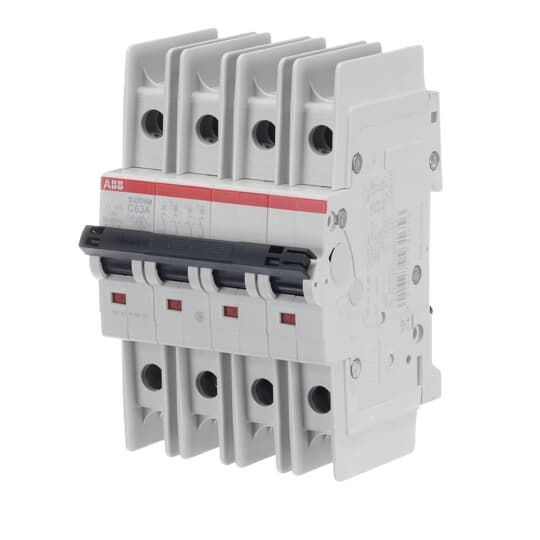 ABB SU200 M MCB, 4P, 63A Curve C, 240V AC, 15 kA Breaking Capacity