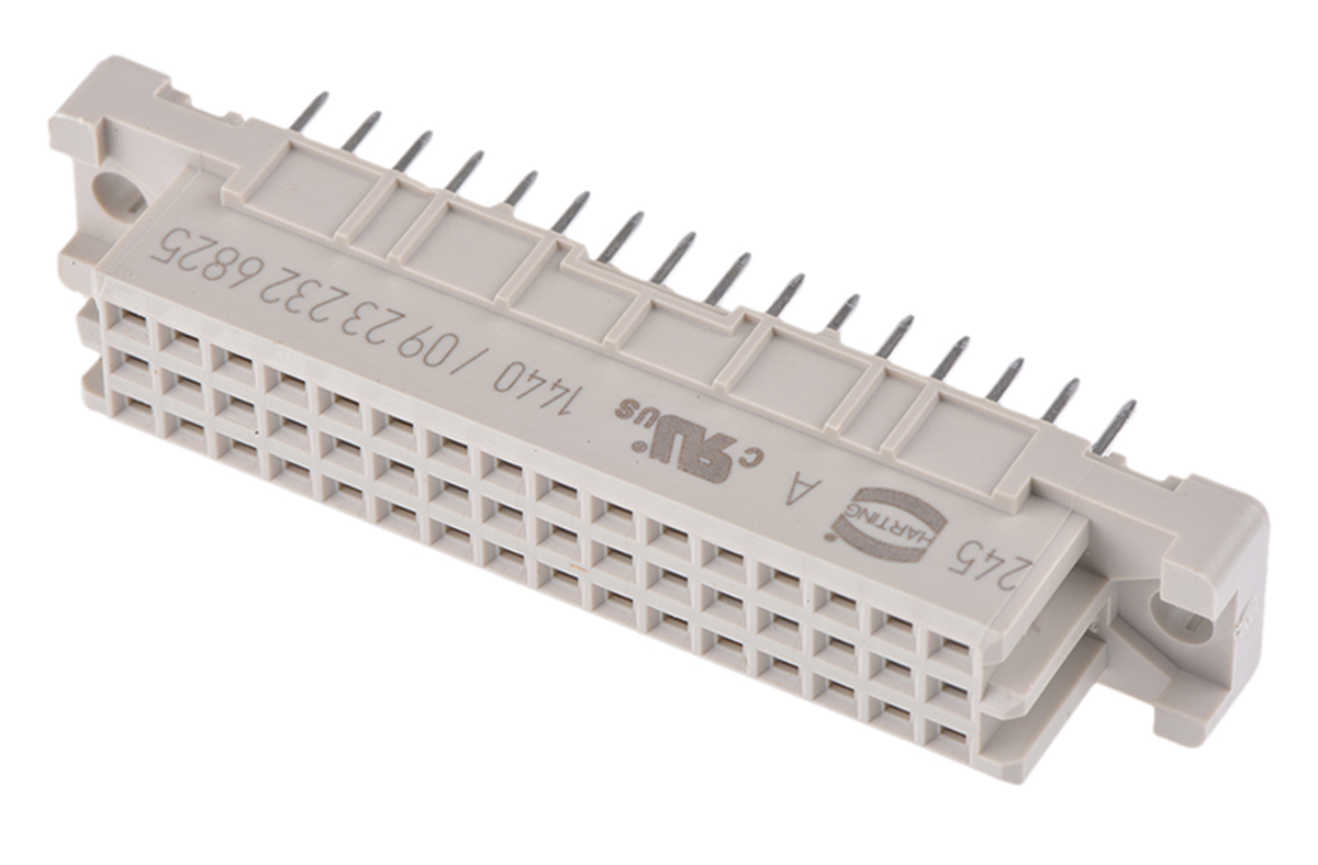 HARTING 09 23 32 Way 2.54mm Pitch, Type 2C Class C2, 3 Row, Straight DIN 41612 Connector, Socket
