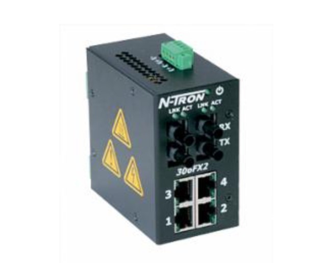 N-Tron FX2 Series DIN Rail Mount Ethernet Switch, 4 RJ45 Ports, 10/100Mbit/s Transmission, 10 → 30V dc