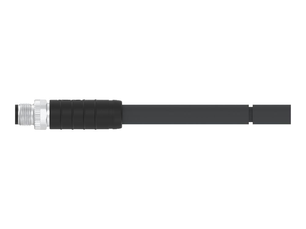 TE Connectivity Male 4 way Straight M12 to Unterminated Unterminated Sensor Actuator Cable, 2 m