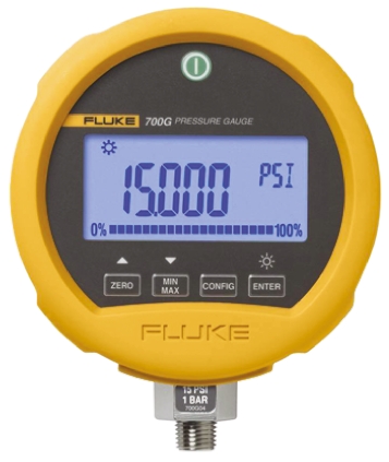Fluke G 1/4 Digital Pressure Gauge 34bar Bottom Entry 114mm Outside Diameter