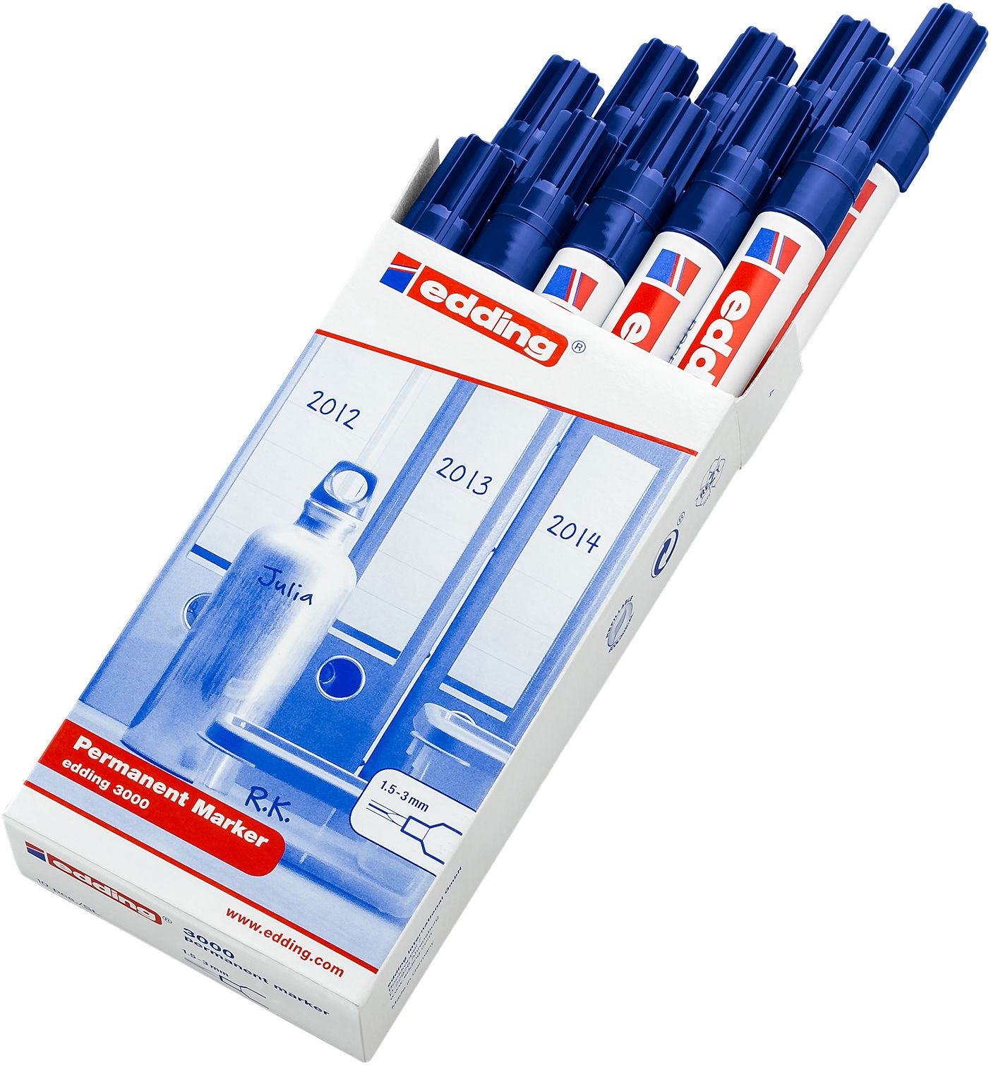 Edding 1.5 → 3 mm Tip Blue Marker Pen