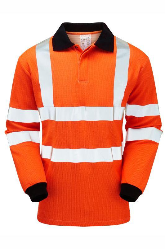 PULSAR Pulsar Orange Men Hi Vis Polo Shirt, 50 → 55in