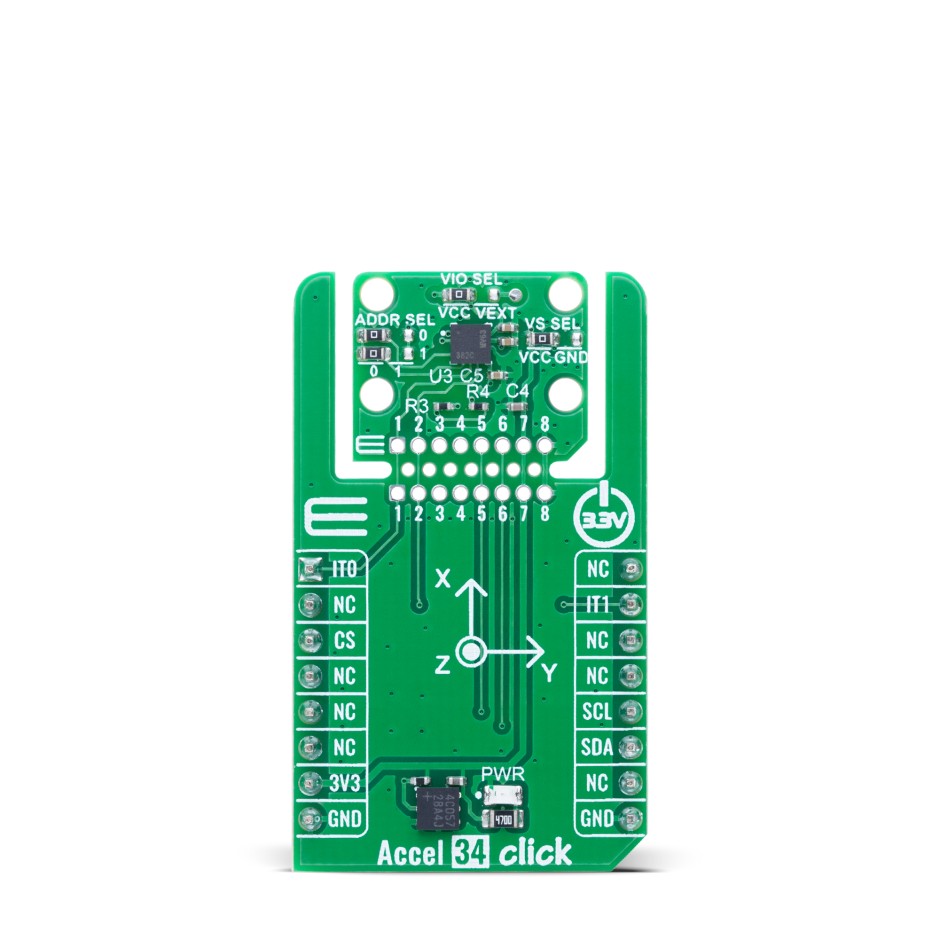 MikroElektronika Accel 34 Click Sensor Add-On Board Add On Board for Accelerometer Industrial