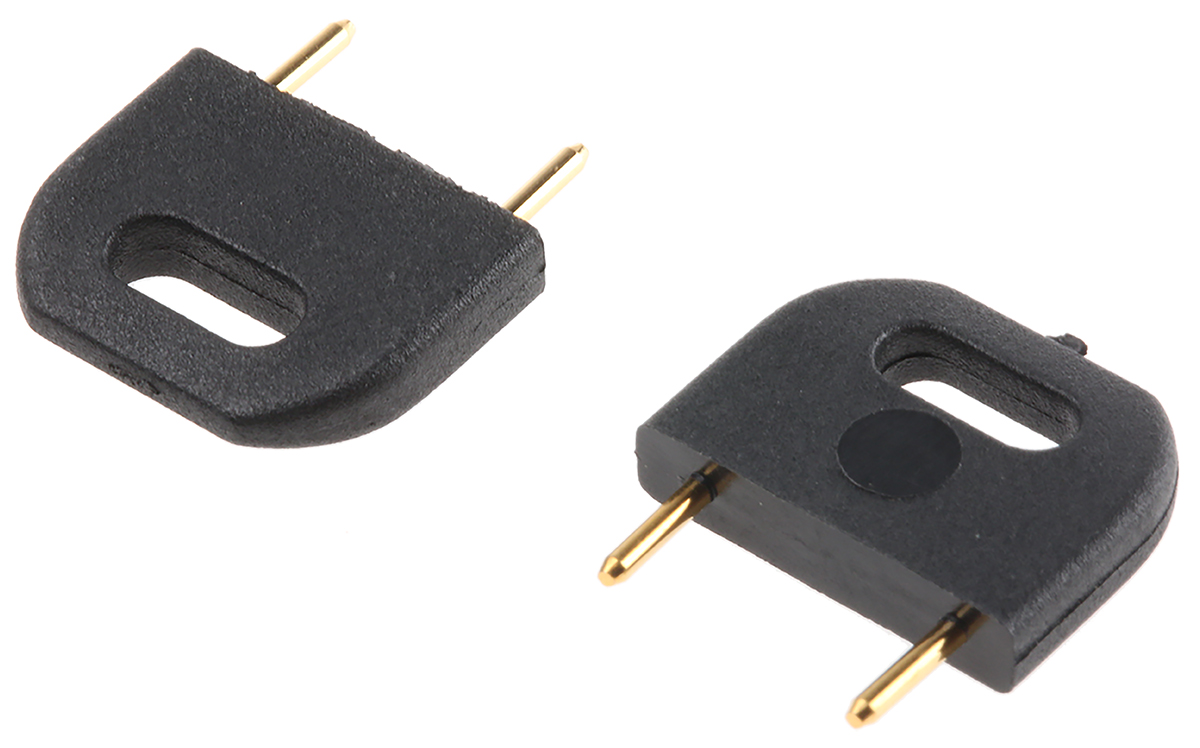 HARWIN Shorting Link Male Straight Black Closed Top 2 Way 1 Row 10.16mm Pitch