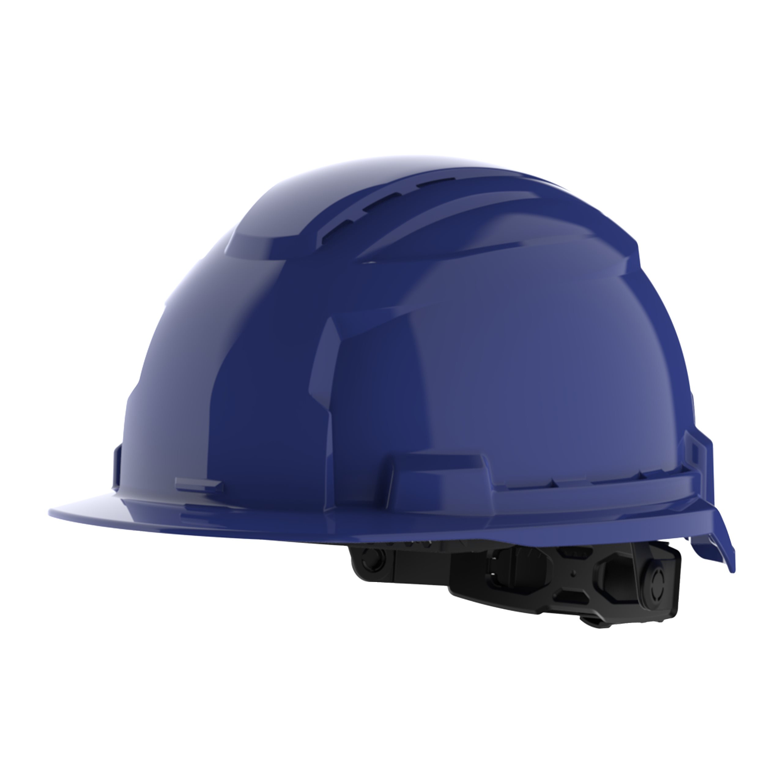 Milwaukee Bolt 100 Blue Hard Hat with Chin Strap, AdjustableVentilated
