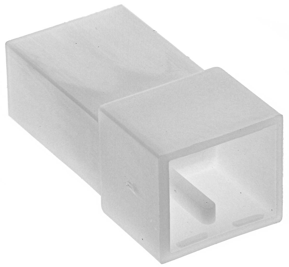 TE Connectivity, FASTIN-FASTON .250 2 Way Nylon Crimp Terminal Housing, 6.35mm Tab Size, Natural