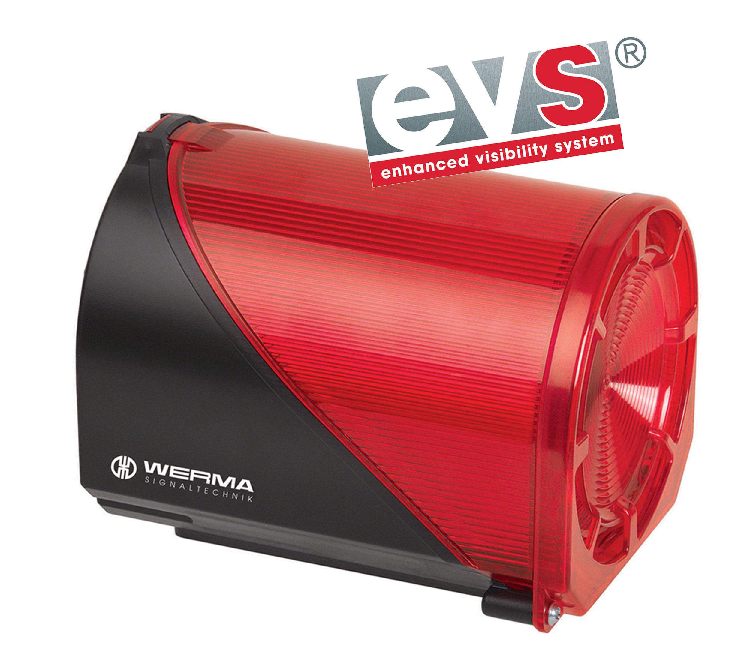 Werma 444 Series Red Sounder Beacon, 24 V, IP65, Base Mount, Wall Mount, 114dB at 1 Metre