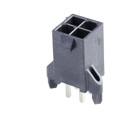 Molex 46207 Series Vertical Through Hole PCB Header, 4 Contact(s), 4.2 mm Pitch, 2 Row, Shrouded