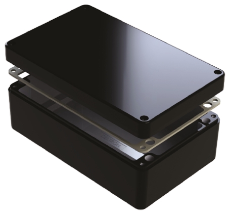 Deltron 486 Series Black Aluminium Enclosure, IP68, 220 x 120 x 80mm