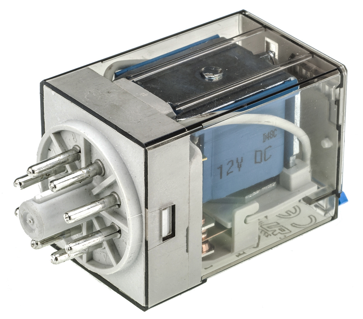 Finder Plug In Power Relay, 12V dc Coil, 10A Switching Current, DPDT