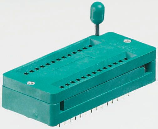 3M, Textool 2.54mm Pitch Vertical 48 Way, Through Hole Closed Frame ZIF IC Dip Socket, 1A