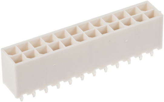 Molex Mini-Fit Jr Series Straight Through Hole PCB Header, 24 Contact(s), 4.2 mm Pitch, 2 Row, Shrouded