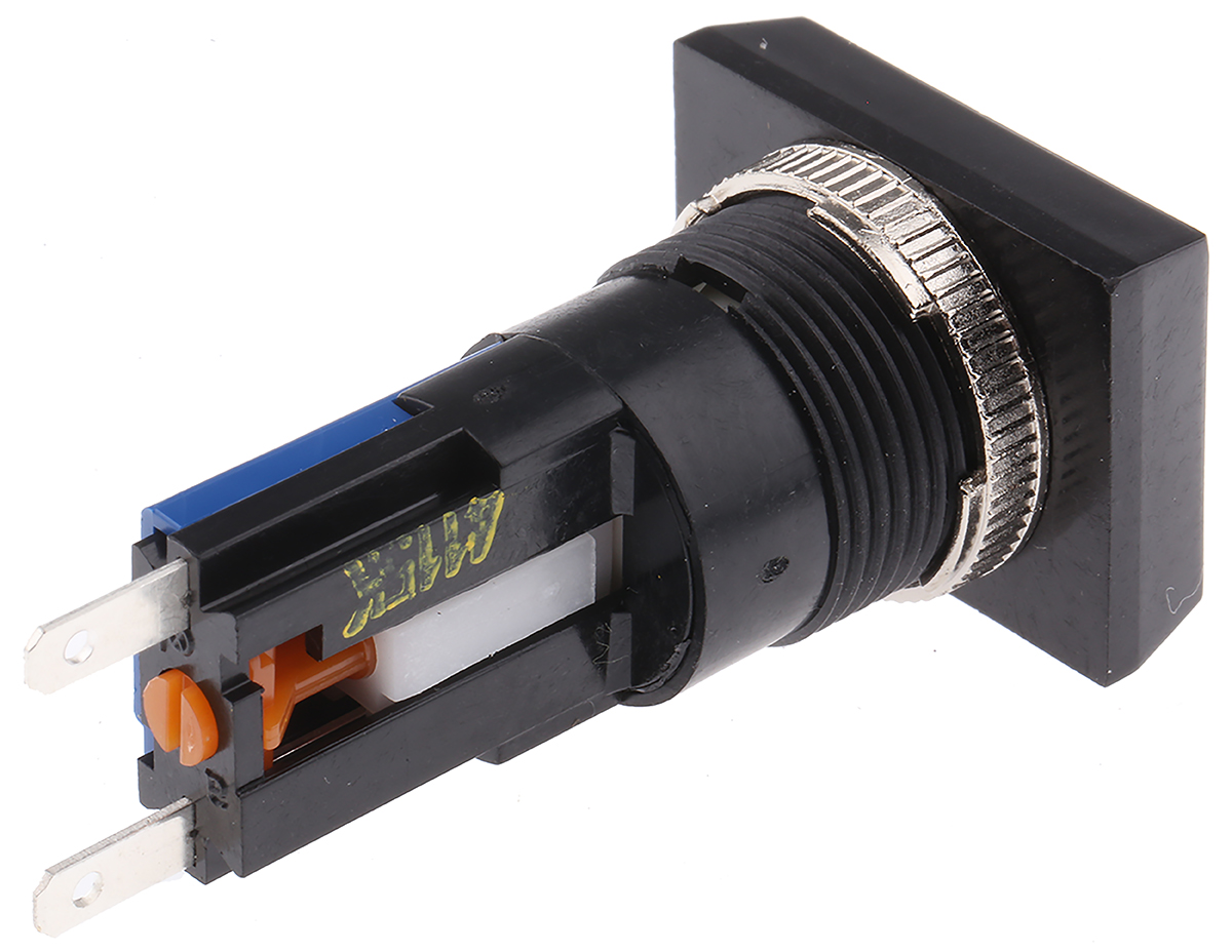 Saia-Burgess Illuminated Push Button Switch, Momentary, Panel Mount, 16mm Cutout, SPDT