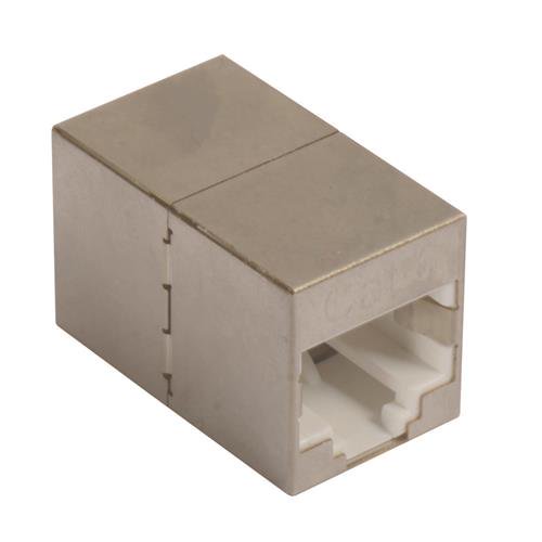 L-Com TDG Series RJ45 Coupler, Cat6, Nickel Plated Brass