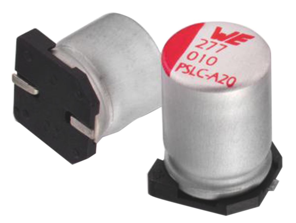 Wurth Elektronik 330μF Surface Mount Polymer Capacitor, 16V dc
