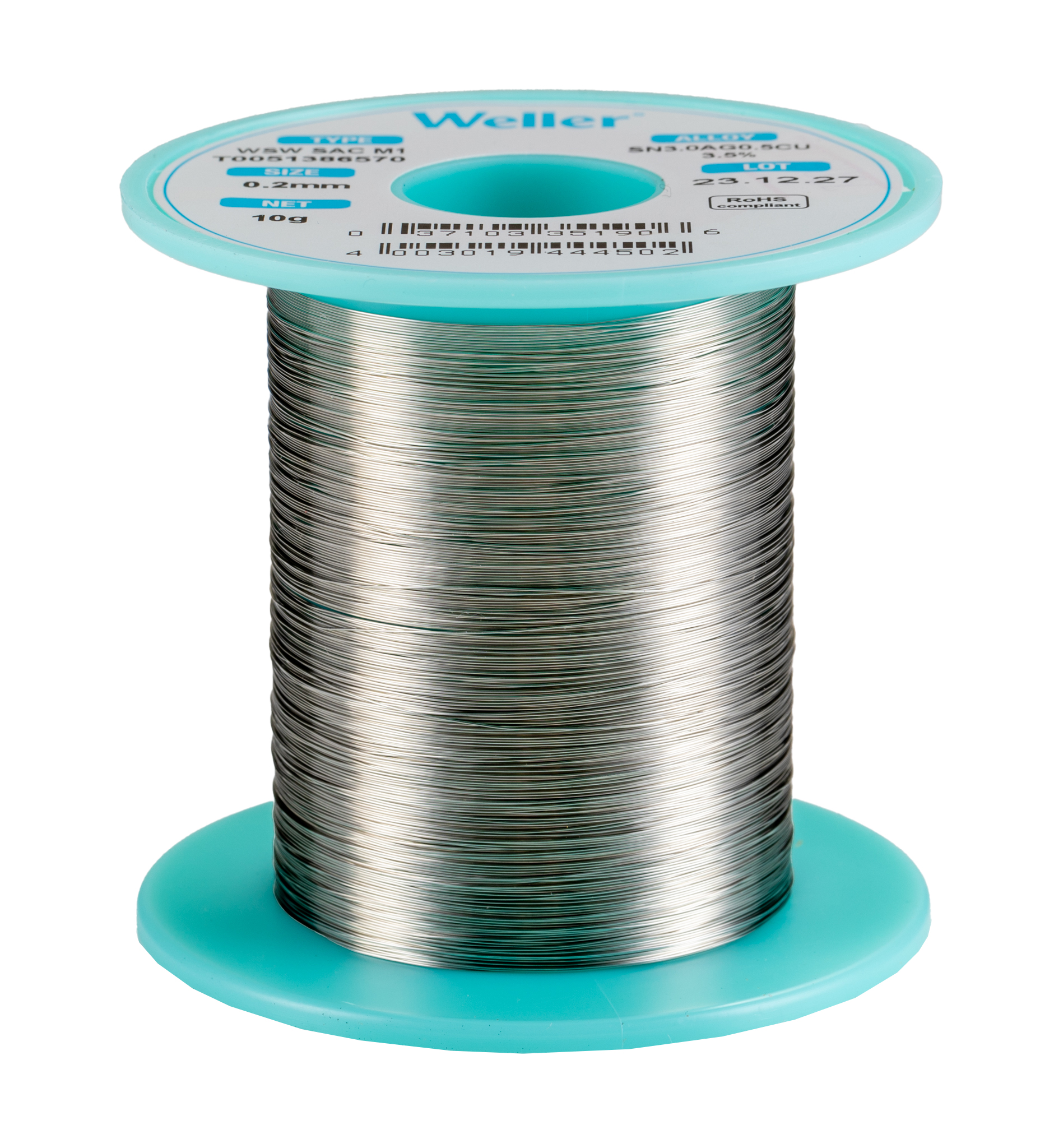 Weller Wire, 0.2mm Lead Free Solder, 217-221°C Melting Point