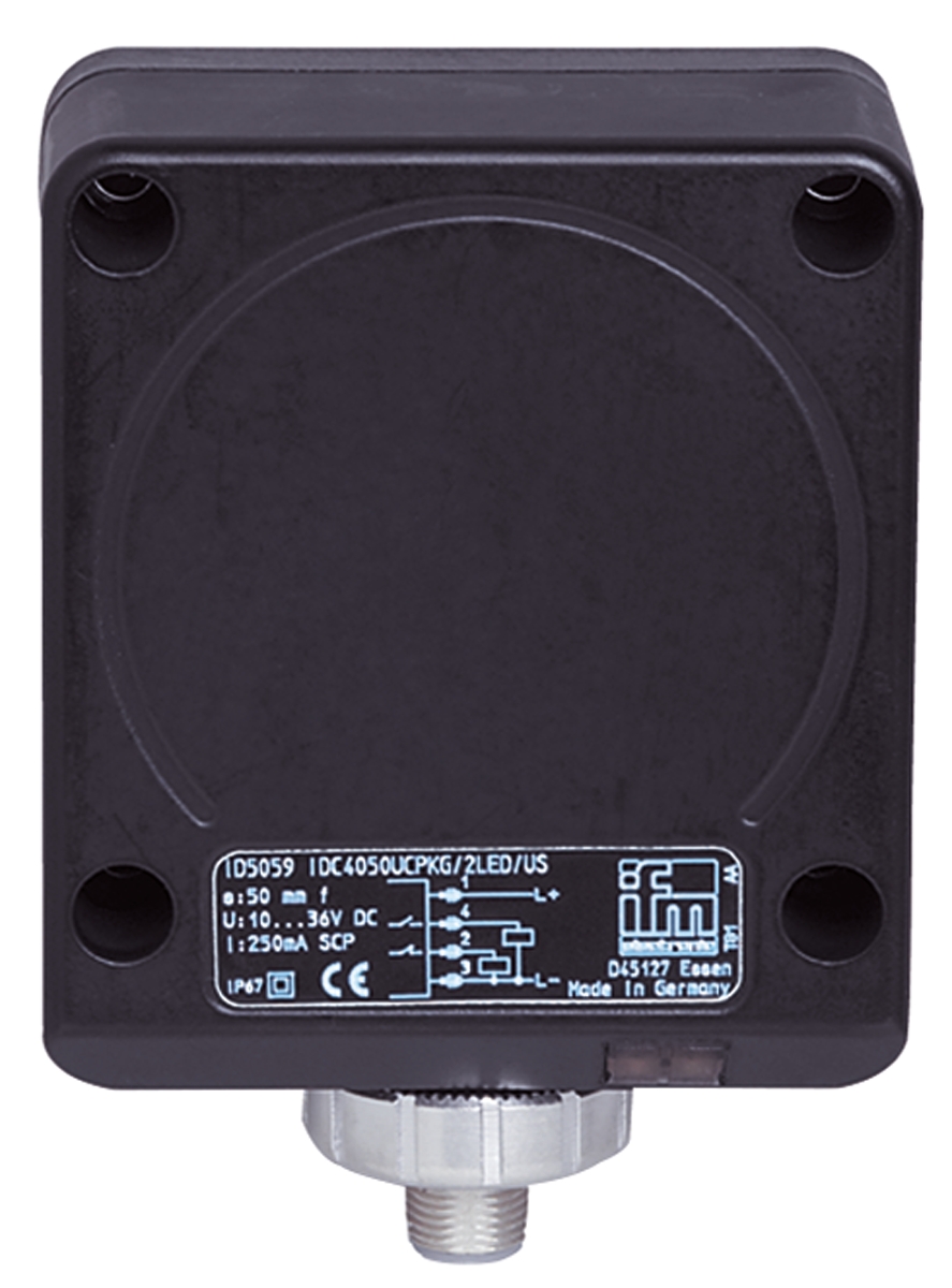 ifm electronic Inductive Block Proximity Sensor, M12, 50 mm Detection, PNP NO+NC, 10 → 36 V dc
