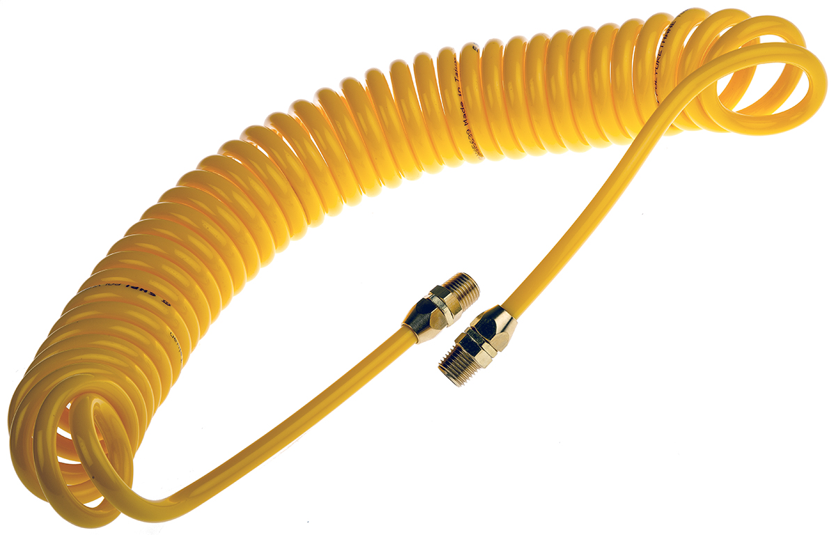 RS PRO 4m, Polyurethane Recoil Hose, with R 1/4 connector