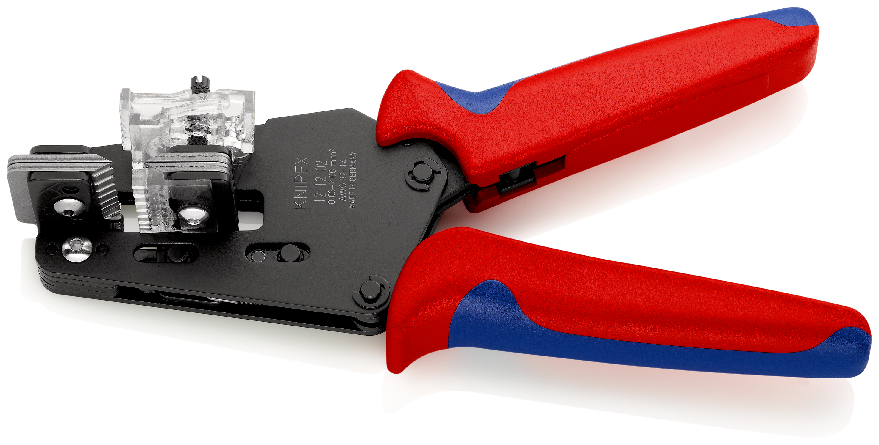 Knipex 12 12 02 Series Precision Insulation Stripper, 0.03mm Min, 2.08mm Max, 195 mm Overall