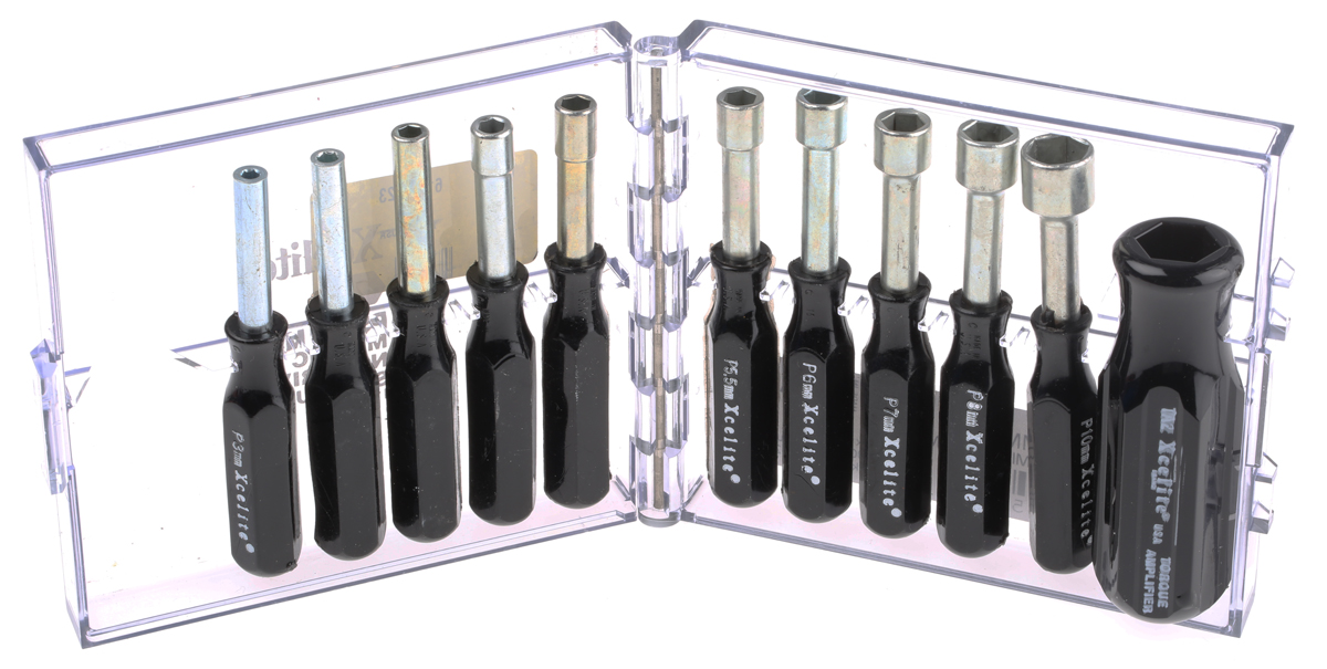 Weller Xcelite Hex Nut Driver Set, 3.5 → 10 mm Tip, 89 mm Overall