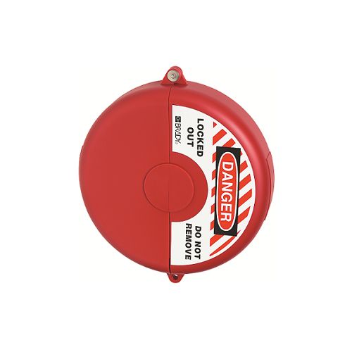 ABUS Red Polypropylene Gate Valve Lockout, 9mm Shackle, 254mm Attachment